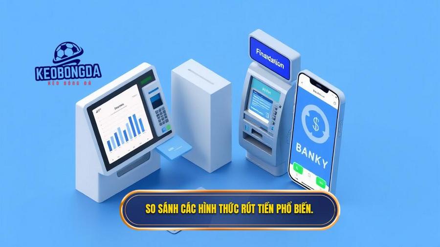 Bảng so sánh các hình thức rút tiền phổ biến hiện nay
