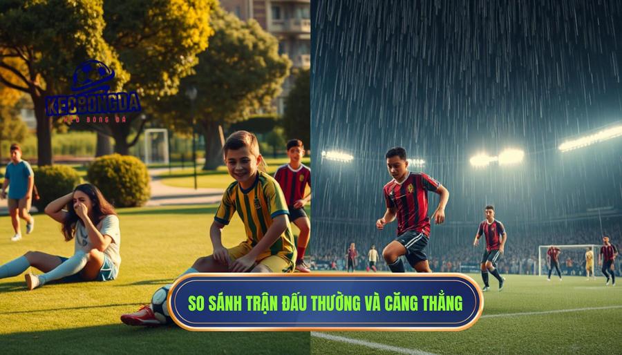 Bảng so sánh: Trận đấu thông thường vs Trận đấu căng như dây đàn
